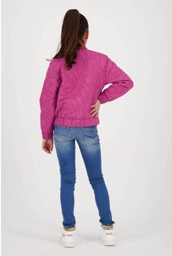 VINGINO bomberjack zomer Taliya met all over print donkerroze Jas Meisjes Polyester Opstaande kraag 152 - Foto 3
