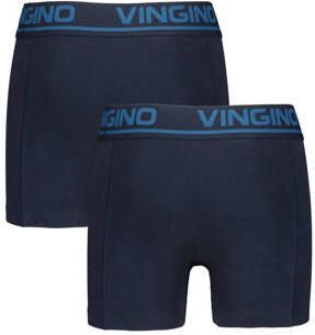 VINGINO boxershort set van 2 donkerblauw Jongens Stretchkatoen Effen 122 128 - Foto 2