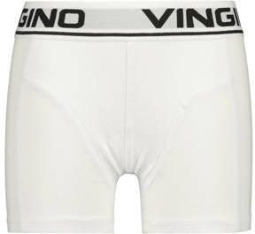VINGINO boxershort set van 2 wit Jongens Stretchkatoen Effen 122 128 - Foto 4