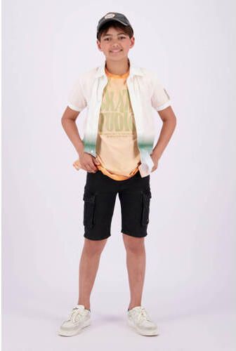 VINGINO cargo short Cecario black denim Korte broek Zwart Jongens Stretchdenim 164 - Foto 3