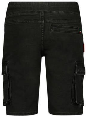 VINGINO cargo short Cecario black denim Korte broek Zwart Jongens Stretchdenim 164