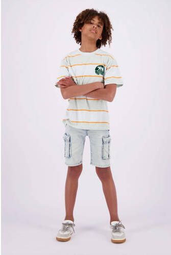 VINGINO cargo short Cecario light vintage Korte broek Blauw Jongens Stretchdenim 176 - Foto 2