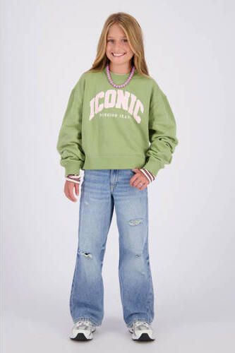 Vingino Cassie wide leg jeans lichtblauw Meisjes Stretchkatoen Effen - Foto 3