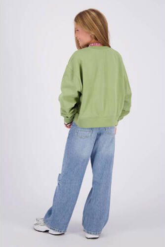Vingino Cassie wide leg jeans lichtblauw Meisjes Stretchkatoen Effen - Foto 4