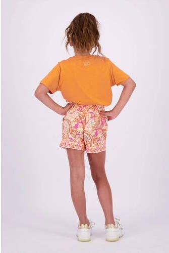 VINGINO casual short Rondha met all over print oranje roze Korte broek Meisjes Katoen 128 - Foto 2