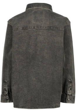VINGINO denim overshirt dark grey vintage Overhemd Grijs Effen 116 - Foto 2