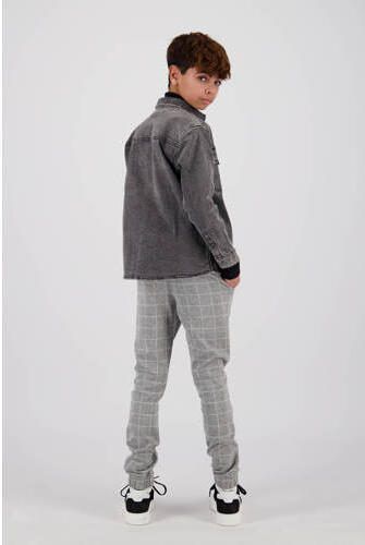 VINGINO denim overshirt dark grey vintage Overhemd Grijs Effen 116 - Foto 3