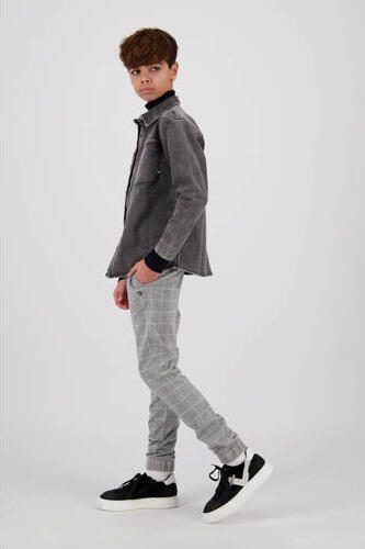 VINGINO denim overshirt dark grey vintage Overhemd Grijs Effen 116 - Foto 4