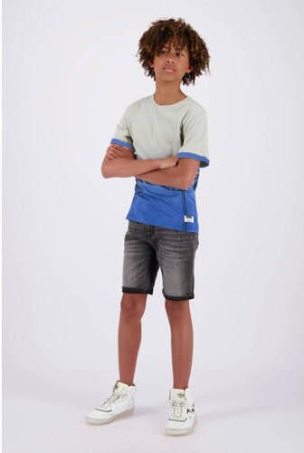 VINGINO denim short Charlie dark grey vintage Korte broek Grijs Jongens Stretchdenim 128