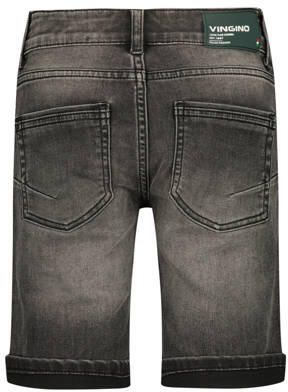 VINGINO denim short Charlie dark grey vintage Korte broek Grijs Jongens Stretchdenim 128 - Foto 3