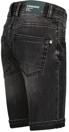 VINGINO denim short Curzio black vintage Korte broek Zwart Jongens Stretchdenim 128