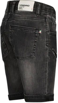 VINGINO denim short Curzio Damage black vintage Korte broek Zwart Jongens Stretchdenim 128 - Foto 2