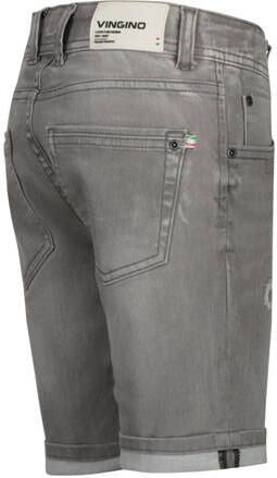 VINGINO denim short Curzio Damage light grey Korte broek Grijs Jongens Stretchdenim 134 - Foto 2