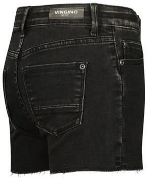 VINGINO denim short Daizy black denim Korte broek Zwart Meisjes Stretchdenim 128