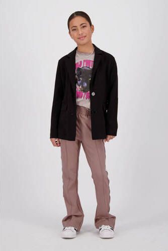 VINGINO flared broek Sari met zijstreep lila Paars Meisjes Polyester Effen 164 - Foto 3