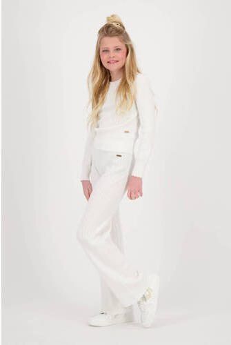 VINGINO flared broek Silkie wit Meisjes Viscose Effen 104 - Foto 2
