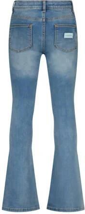VINGINO flared jeans blue vintage Blauw Meisjes Katoen Effen 164