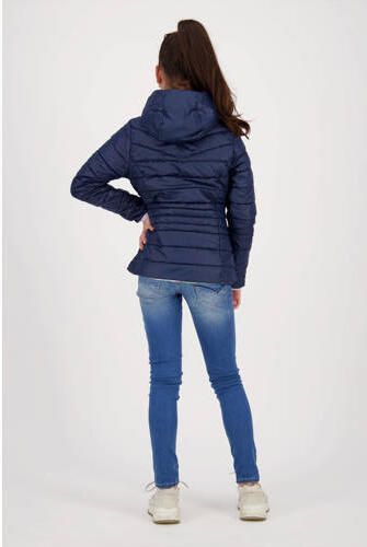 VINGINO gebloemde reversible zomerjas Tijnja donkerblauw multicolor Meisjes Polyester Capuchon 116 - Foto 3