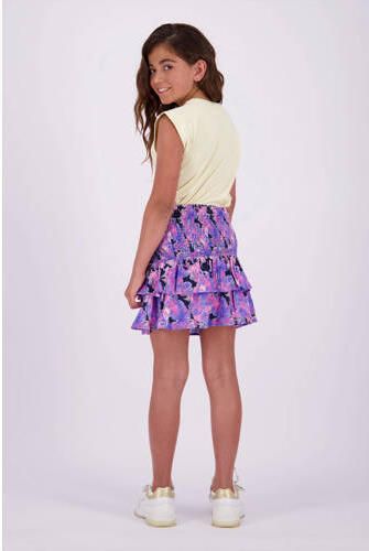VINGINO gebloemde rok paars donkerblauw Meisjes Viscose Bloemen 140 - Foto 2