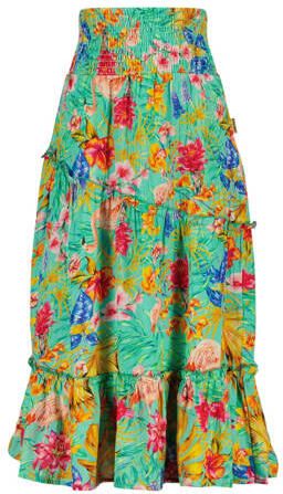 VINGINO gebloemde rok Qisanne groen multicolor Meisjes Viscose Bloemen 128