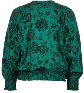 VINGINO gebloemde top Jane groen zwart Meisjes Viscose Ronde hals Bloemen 152 - Foto 3