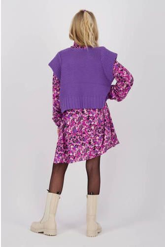 VINGINO gebreid gilet Marlie paars Meisjes Acryl Openvallende hals Effen 104 - Foto 3