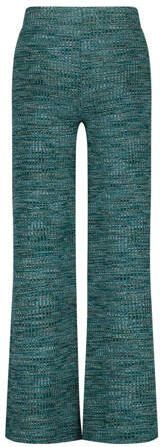 VINGINO gemêleerde wide leg broek petrol Blauw Meisjes Polyester Melée 128 - Foto 3