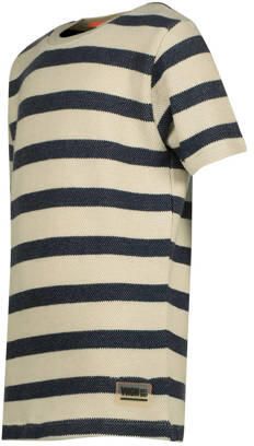 VINGINO gestreept T-shirt Hone donkerblauw ecru Jongens Katoen Ronde hals 164 - Foto 2