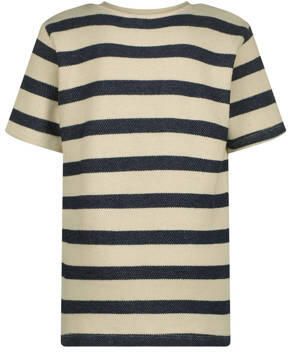 VINGINO gestreept T-shirt Hone donkerblauw ecru Jongens Katoen Ronde hals 164
