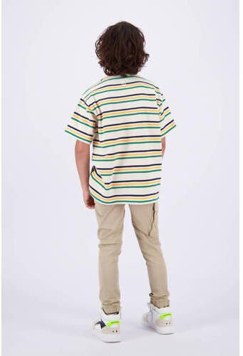 VINGINO gestreept T-shirt JOPPE beige geel groen Jongens Katoen Ronde hals 176 - Foto 4