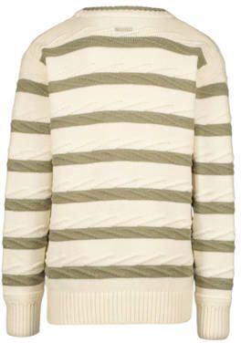 VINGINO gestreept vest MAK ecru beige Jongens Katoen V-hals Streep 116 - Foto 4