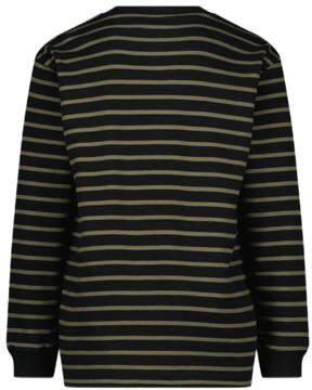 VINGINO gestreepte longsleeve Jaq zwart bruin Jongens Katoen Ronde hals 164