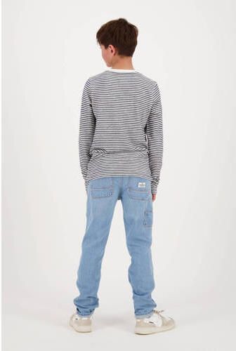 VINGINO gestreepte longsleeve JIRI wit zwart Jongens Katoen Ronde hals 164 - Foto 3