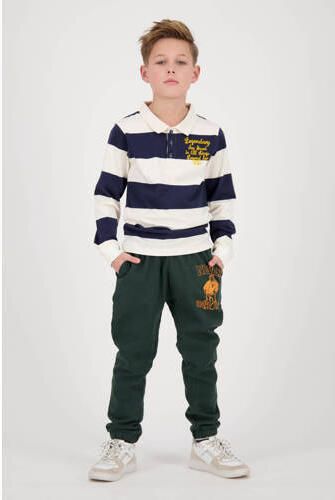 VINGINO gestreepte longsleeve Lex blauw ecru Jongens Katoen Polokraag Streep 152 - Foto 2