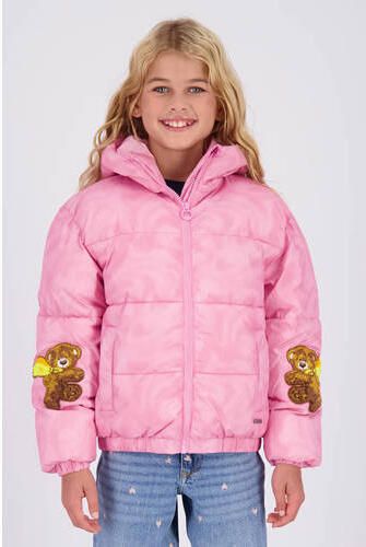 Vingino gewatteerde winterjas met print roze Meisjes Polyester Capuchon - Foto 4