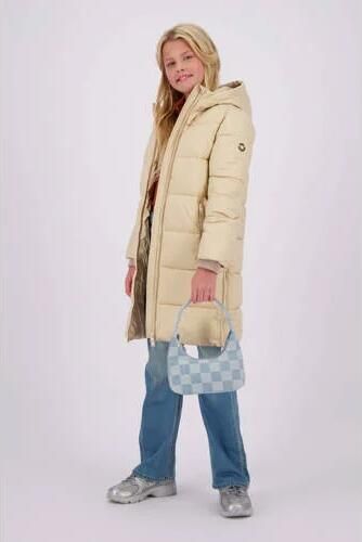 VINGINO gewatteerde winterjas Taire crème Meisjes Polyester Capuchon Effen 140