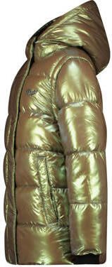 VINGINO gewatteerde winterjas Telissa groen metallic Meisjes Nylon Capuchon 116 - Foto 3