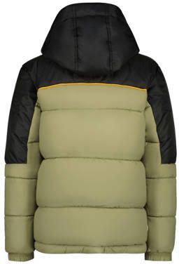 VINGINO gewatteerde winterjas Totos zachtgroen zwart Jongens Nylon Capuchon 164 - Foto 3