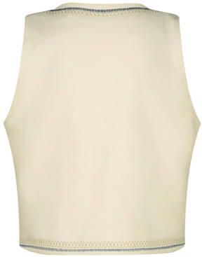 VINGINO gilet Tenise met sterren ecru multi Meisjes Polyester Openvallende hals 128