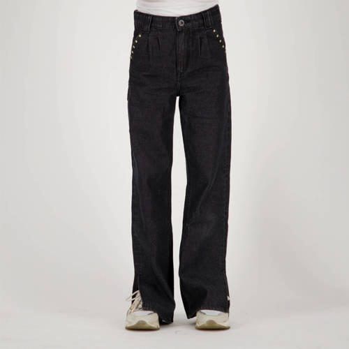 VINGINO high waist loose fit jeans Cato zwart Meisjes Katoen Effen 104 - Foto 2