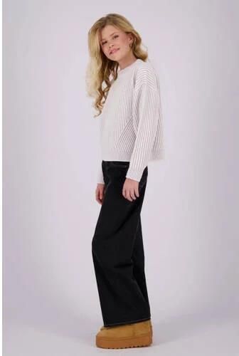 VINGINO high waist wide leg jeans Bellini black denim Zwart Meisjes Stretchdenim 104 - Foto 2