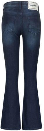 Vingino high waist flared jeans dark blue denim Blauw Effen - Foto 3