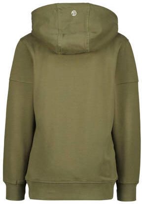 VINGINO hoodie army groen Sweater Effen 164 | Sweater van - Foto 4