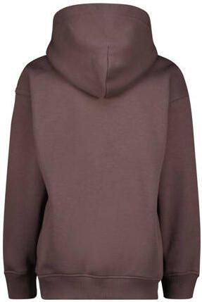VINGINO hoodie Basic met printopdruk aubergine Sweater Paars Printopdruk 116