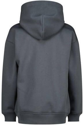 VINGINO hoodie Basic met printopdruk donkergrijs Sweater Printopdruk 104