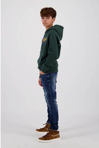 VINGINO hoodie met logo donkergroen Sweater Logo 128 - Foto 3