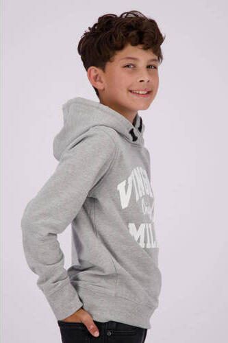 VINGINO hoodie met logo grijs melange Sweater Logo 116 - Foto 2