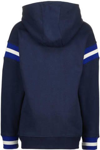 VINGINO hoodie Niyos donkerblauw geel Sweater Meerkleurig 116