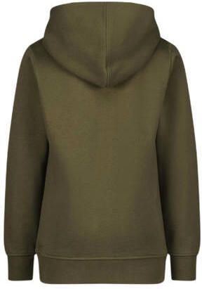 VINGINO hoodie Nono met printopdruk mosgroen blauw Sweater Printopdruk 104
