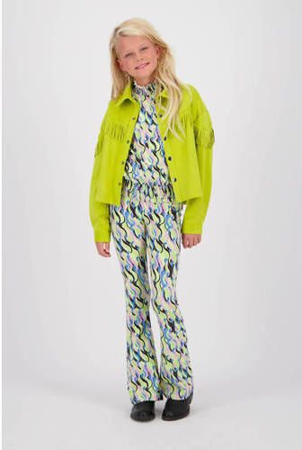 VINGINO jasje Tanzia met franjes gifgroen Meisjes Polyester Klassieke kraag 152 - Foto 4